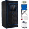 Extra-Large Home Sauna Tent with Foldable Chair - 220lbs Capacity, 360° All-Round Steam, Tool-Free Setup-Blue