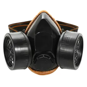 Respirator Mask Anti-Dust Industrial Gas Mask Paint Chemical Spray Protective Mask (Option: Black)