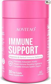 Herbal Cognitive and Immune Support Booster w/ Lion's Mane (size: 60Count* 1Pack)